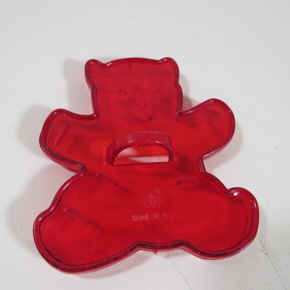 "HRM" Vintage Design Red Plastic Cookie Cutter - Cuddly Teddy Bear - Picture 2 of 7